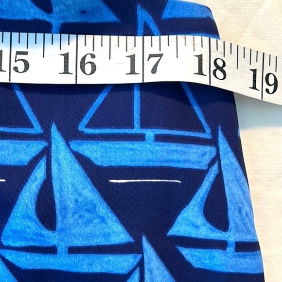 ⚓️St Tropez West,Ships Ahoy, Nautical Sailboat Trapeze Dress,Cover-Up,Size Med. - Picture 6 of 11